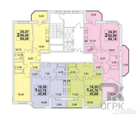 1-к квартира, 45.7 м², 4/13 эт.