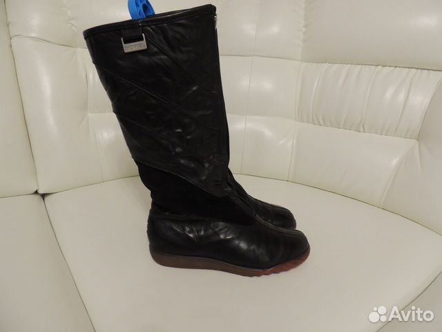 Сапоги женские кожанные