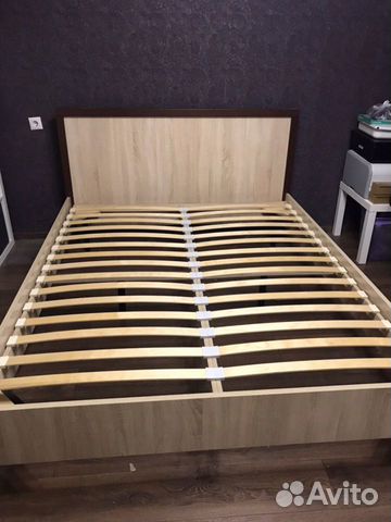 Кровать двуспальная 160х200 см, цвет дуб сонома