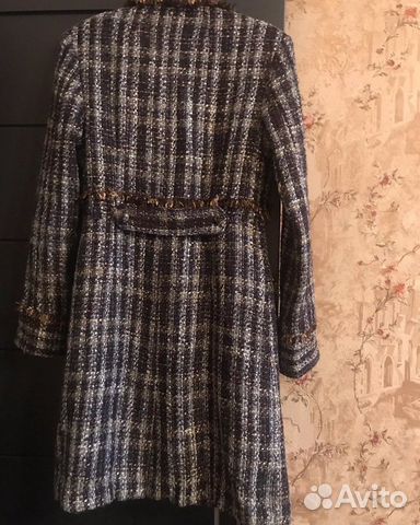 Брендовое твидовое пальто(легкое)