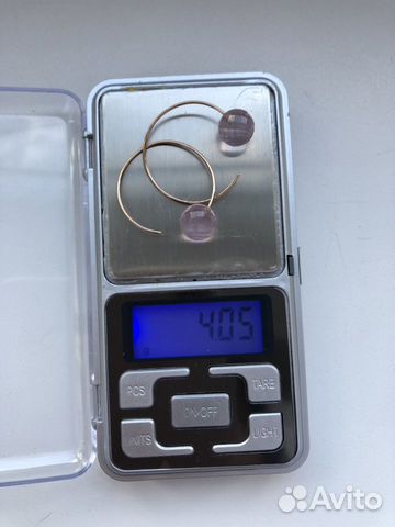Золотые серьги с розовым кварцем