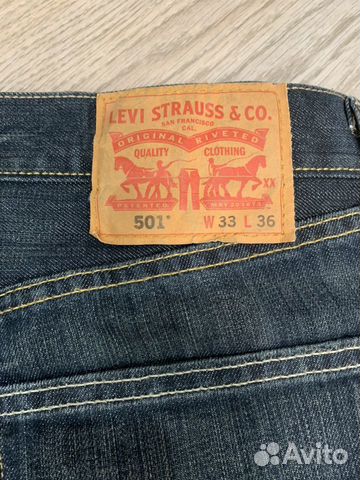 Джинсы Levi’s 501 W33 L36, новые Джинсы Levi’s 501 W33 L36, новые