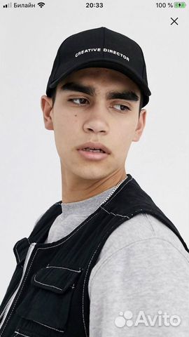 Чёрная кепка с надписью ASOS Чёрная кепка с надписью ASOS