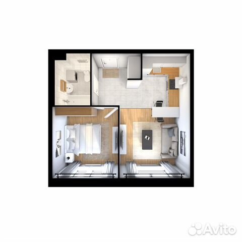 1-к квартира, 39.9 м², 13/16 эт.