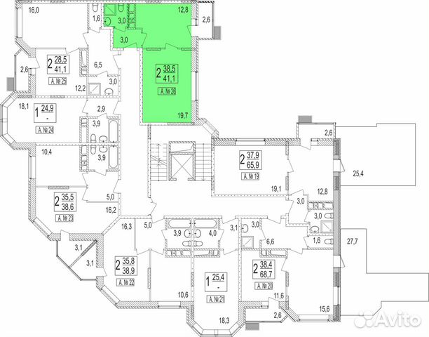 1-к квартира, 38.5 м², 6/7 эт. 1-к квартира, 38.5 м², 6/7 эт.