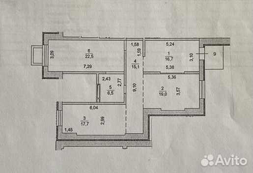 Офисное помещение, 95.4 м² Офисное помещение, 95.4 м²