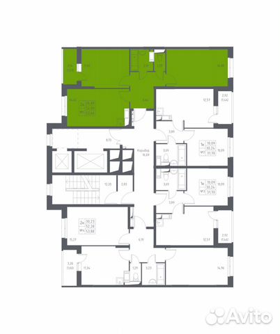 2-к квартира, 53.7 м², 12/12 эт. 2-к квартира, 53.7 м², 12/12 эт.