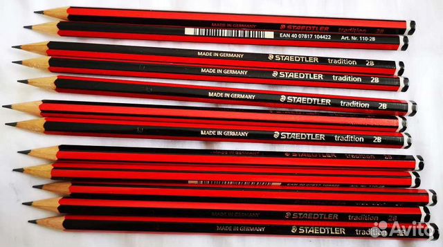 Набор простых карандашей 12 штук 2B Staedtler trad