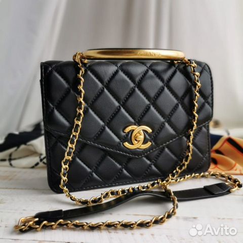 Новая женская сумка мессенджер черная кожа Chanel Новая женская сумка мессенджер черная кожа Chanel