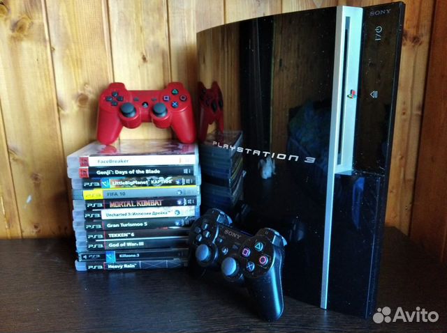 PlayStation 3 fat 2 геймпада+13 игр (465гб)