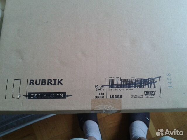 Фасад - полка матовая нержавейка IKEA rubrik