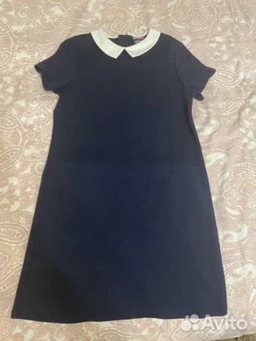 Платье школьное темно-синее 146