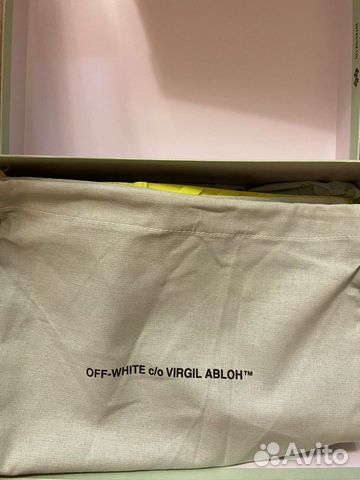 Кроссовки кеды Off-White Low Vulc Fluo Yellow