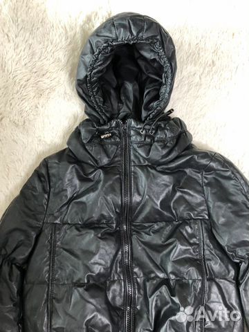 Куртка кожаная на 10-11 лет, размер S