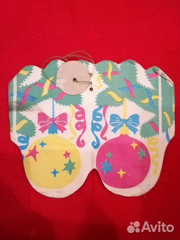 Советская бумажная новогодняя гирлянда