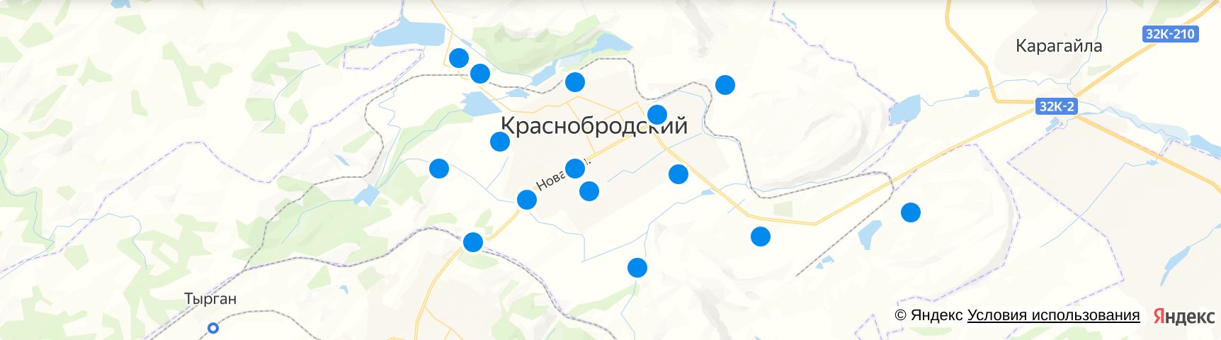 Карта краснобродского. Краснобродский на карте.