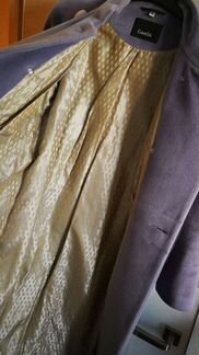 Лавандовое пальто ангора+шерсть