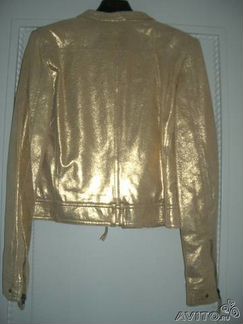 Новая золотая кожаная куртка EMS Exchange London
