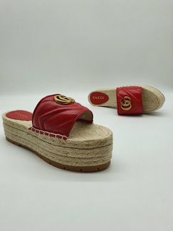 Сабо Гуччи Gucci эспадрильи на платформе