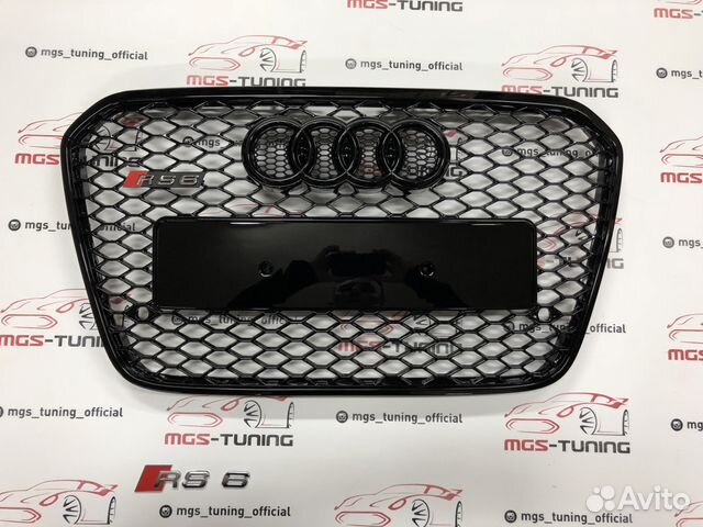Решетка на Audi A6 в стиле RS6 кузов С7 дизайн 4.1