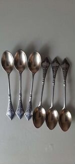 Кофейные серебряные ложки 875 пробы 6 шт