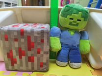 Майнкрафт зомби и куб. Мягкие игрушки