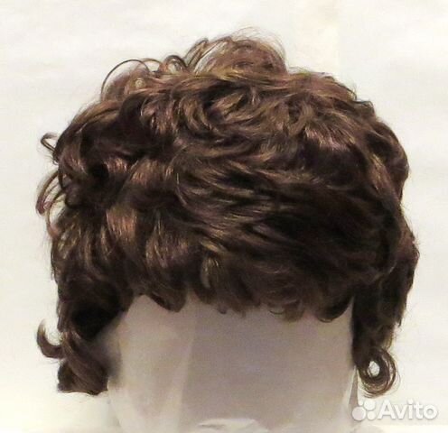 Короткий парик из натуральных волос ручной работы