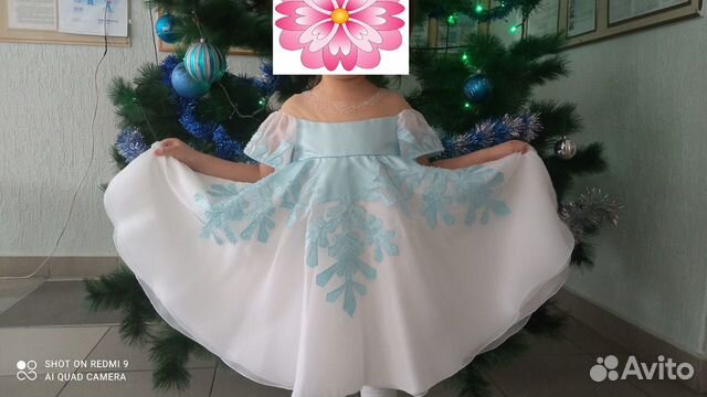 Шикарное платье Снежинка 92-104