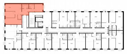 3-к. квартира, 77,6 м², 8/9 эт.