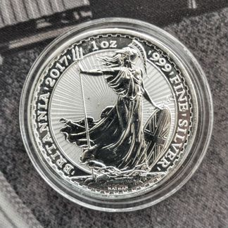 Серебряные монеты Британия 2017, 1 унция (100 шт)