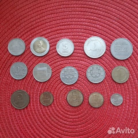 Монеты(Deutsche, Тайланд, оаэ, Португ., Изр.,Австр