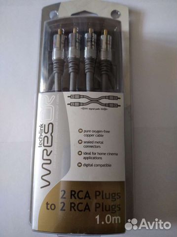 Tech+Link 2 RCA Plugs to 2 RCA Plugs