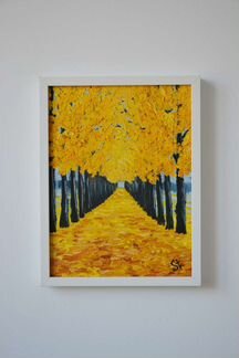 Картина маслом осень