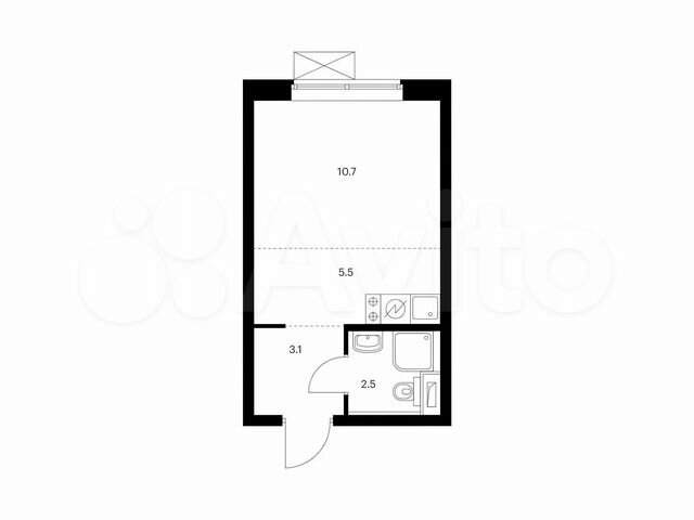Квартира-студия, 21,8 м², 27/33 эт.
