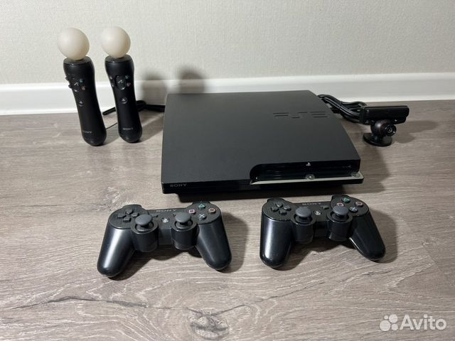 Playstation 3 Slim 320гб 2 геймпада+23 Игры+3диска