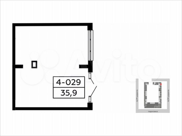 Аренда, торговое помещение, площадь 35.9 кв.м