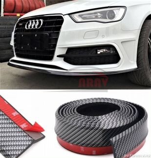 Губа на передний бампер (карбон)