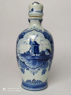 Графин/бутылка. Керамика Delft Blue. Holland.1960