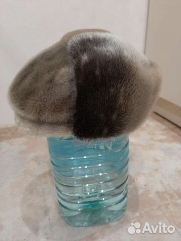 Мужская зимняя шапка-кепка из меха нерпы