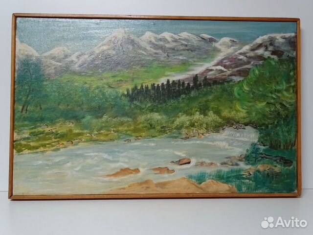 Картина СССР. Горы. Масло
