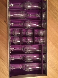 Хрустальные фужеры, рюмки и стопки