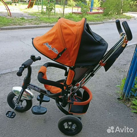 Детский велосипед с родительской ручкой