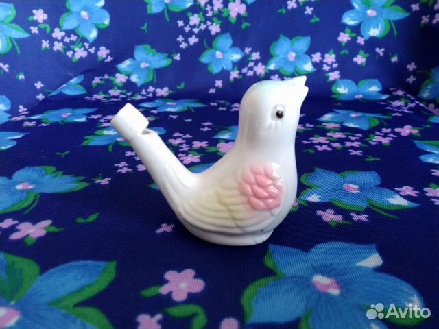 Свистулька Птица Птичка Воробей Фарфор Керамика