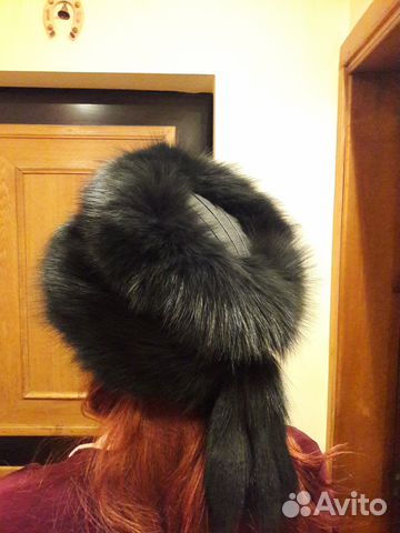 Шапка из натурального меха, песцовая