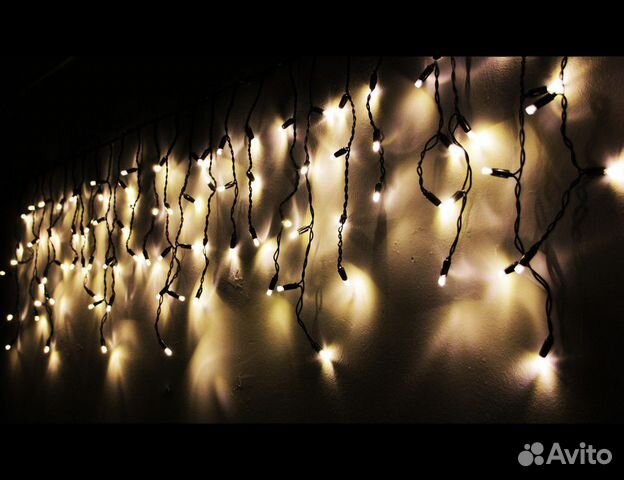 Светодиодная гирлянда бахрома 3х0,6 каучук