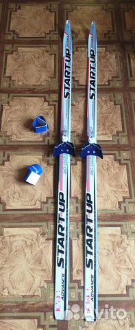 Лыжи беговые с креплениями 75 мм (детские 150) бу