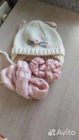 Новый Комплект шапка, шарф