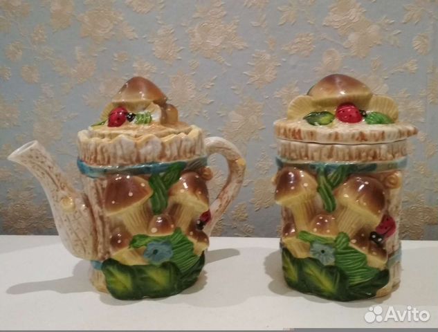 Чайник и сахарница керамика