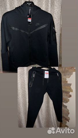 Костюм nike tech fleece черный
