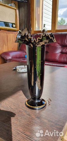 Раритетная ваза богемское стекло Чехия 86